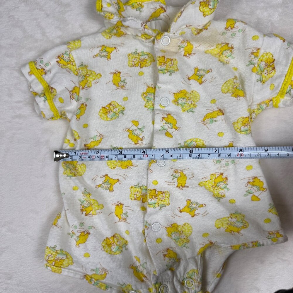Vintage Carters Infant Baby Yellow Clown One Piece Outfit 0-3 Months - Picture 7 of 7